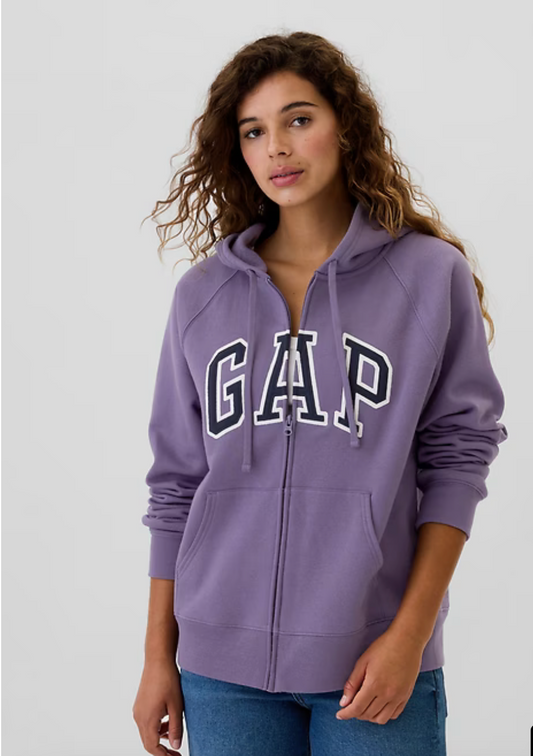 GAP 女款 紫色 薄款內刷毛連帽外套